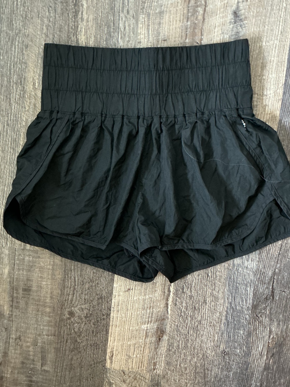 Lululemon The Way Home Black High-Waist Smocked Shorts